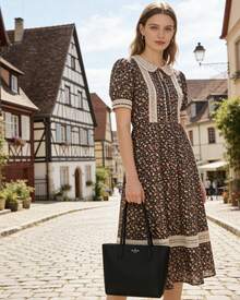Kate Spade Túi xách nữ KS DANA dung tích lớn, tay cầm phía trên, dây đeo rộng. - màu đen - Xem 6