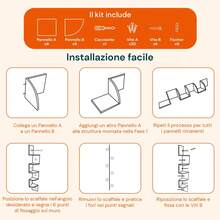 Avilia Scaffale Angolare Bianco a 5 Ripiani Salvaspazio per Casa - Bianco - Visualizzare 8