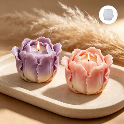 Khuôn silicon hình hoa hồng 3D, khuôn silicon tạo hương hoa cho việc tự làm nến, xà phòng, thạch cao, đất sét, đồ thủ công bằng nhựa, trang trí nhà cửa.