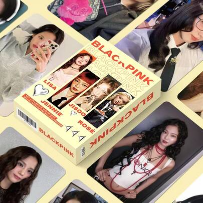 55pcs K-Pop Merchandise Cards, Birthday Gift Trading Cards With Display Box, Bookmark Set, Collector Cards, Valentine's Day Gift, Small Gifts, Fan Support Cards, Mini Collector Cards, New Series Greeting Cards, Card Collection And Display, High-Definition Double-Sided Printing Classic Designs, Ideal For Fan Collection, Decoration And Gifting