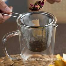 1 pieza/2 piezas Colador de té de acero inoxidable para uso doméstico, filtro de malla de una sola oreja, accesorio para ceremonia de té, se puede colgar para preparar té - Multicolor - Ver 12