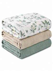 3pcs Baby Muslin Swaddle Blankets, Unisex, Large 40 X 38 Inches, Soft & Breathable Wrap For Newborns - GMT3002-osmanthus Fragrance - View 10
