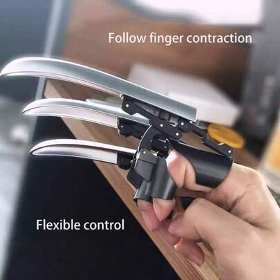 1/3/6 piezas Garra de lobo mecánica, retráctil y plegable, con articulaciones flexibles de los dedos, decoración para Pascua, sala de escape, cosplay, juguete de garra de lobo plegable multifuncional