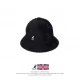 Black Round-topped Rabbit Fur Fisherman's Hat