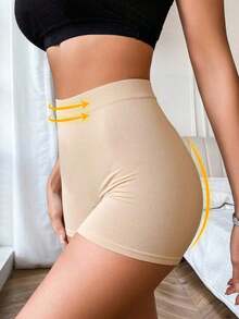 Women's Seamless Waist-Cinching And Butt-Lifting Shapewear Shorts, Body-Shaping Bottoms, 1-Piece Women's Shapewear Shorts, Seamless Shaping Pants - Quả mơ - Xem 7