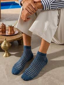 男士夏季凉袜一双，透气网眼低帮袜，简约百搭，适合搭配各种服装 - 彩色 - 查看 4