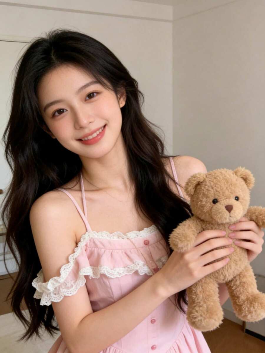 Women Short Dresses - Pink - View 1