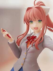 1pc Heartbeat Literature Club ABS Material 1817 Literature Club Monika Anime Figurine, Posable Cute Collectible Model - Multicolor - View 2