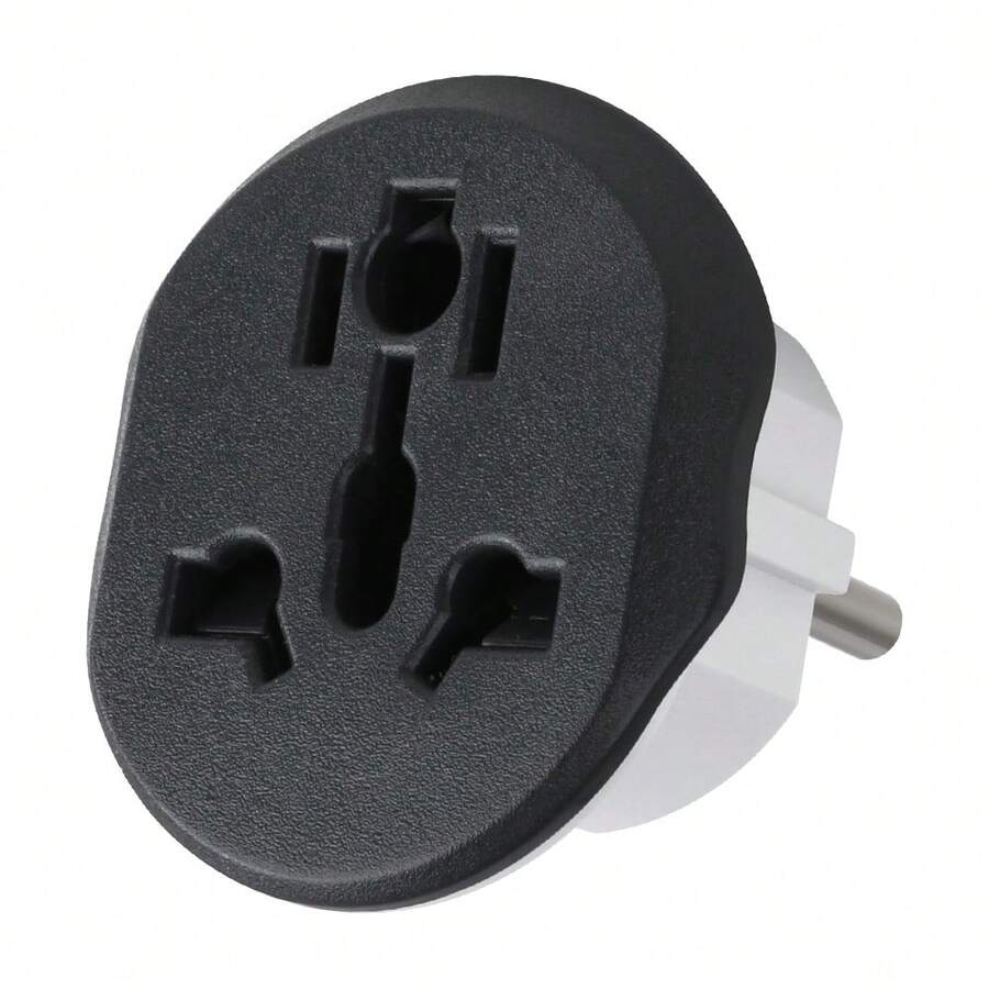 Portable International Power Adapter For Travel, Universal Input To European Outlet (Germany, France, Korea), 250V Home & Office Essential - EU E Type Plug(220-240V) - View 1