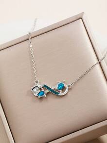 1 pieza Colgante con símbolo de infinito de tortuga azul estilo océano, regalo para fiesta/festividad - Multicolor - Ver 2