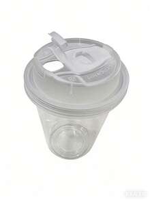 Clear Plastic Cups With Strawless Sip Lids Disposable Round Bottom Togo Cups For Coffee Smoothie Cold Beverage Coffee Shops And Party Catering Plastic Cups Disposable Plates Cups Picnic Essentials Dessert Cups - Transparent - View 9