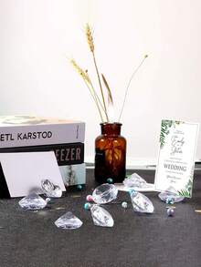 1/4/8 chiếc giá đỡ danh thiếp hình kim cương bằng acrylic, thích hợp cho bàn làm việc văn phòng, bàn tiệc, lễ cưới và các sự kiện liên quan. - nhiều màu - Xem 7