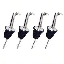 Bottle Pourer Set (4-Piece) - "Genie" Pourers - Ideal For Measuring Spirits, Oils, And Vinegars - Fits Standard Bottles - Black - View 1