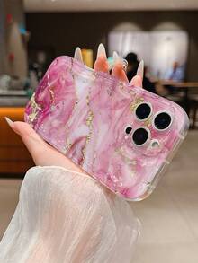 1个大理石纹奶油色透明防摔手机壳，TPU材质，适合作为节日礼物，兼容苹果iPhone Xs/Xs Max/Xr/11/12/13/14/15/16 Pro/Pro Max/14/15/16 Plus/17，男女通用 - 無色 - 查看 5