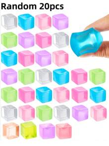 2/6/10pcs Adult Stress Relief Squeeze Balls, Ice Cube Squeeze Toys - Square Squeeze Ball Toys, Adult Stress Relief Balls, Squeeze Cube Stress Relief Toys, Small Size - 2個 - 查看 7