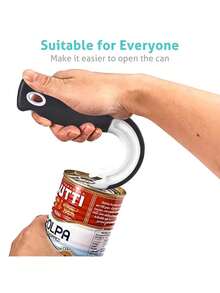 1pc New Easy-Grip Hook Can Opener – Made Of Durable Plastic, This Multi-Functional Tool Is Suitable For Home And Restaurant Use, And Is Also A Great Addition To Parties. - View 3