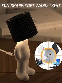 مصباح ليلي شكل صبي خجول إبداعي، مصباح مكتب USB جديد، مناسب لغرفة النوم والمعيشة والمكتب والسرير، ديكور مصباح ليلي إبداعي - أضواء الزينة - مشاهدة 6