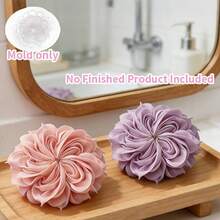 1pc 3D Dahlia Flower Silicone Mold, Heat Resistant Non-Stick Easy To Clean, Suitable For Candle Making, Soap Crafting, Cement Art, Beginner Friendly, Great For Home Decor, Couple's Gifts, DIY Crafts, Wedding Favors, Photography Backdrops, Collectibles - 1 Flower Roll Mold - View 4