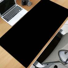 Alfombrilla de ratón de una sola pieza grande - Tapete de escritorio minimalista negro, base antideslizante, superficie adecuada para PC, oficina y estación de trabajo de computadora. Alfombrilla de ratón de escritorio, alfombrilla de ratón de oficina, tapete de escritorio, gaming, espacio de oficina, accesorios de computadora, diseño rectangular y estilizado, material de alta calidad, ideal para entusiastas de la tecnología y trabajadores de oficina. - azul - Ver 2