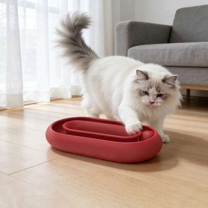 Đồ chơi bóng tương tác cho mèo, đồ chơi huấn luyện xếp hình trong nhà cho mèo, giúp mèo giải tỏa sự nhàm chán, đồ chơi cho thú cưng giúp mèo con vận động và kích thích trí não, đồ chơi làm giàu môi trường sống cho mèo mọi giống, đồ chơi huấn luyện và giải trí giúp mèo giải tỏa sự nhàm chán.