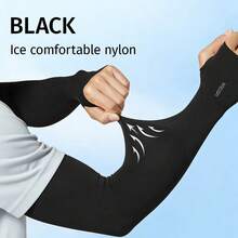3 Pairs UV Protection Arm Sleeves, UPF 50+, Sports Compression Cooling, Unisex, Basketball Arm Sleeves, School Halloween Accessory, Winter Gloves - A - View 14