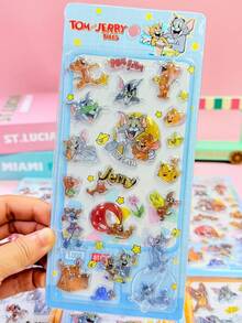 Warner Bros 3D水晶浮雕方形贴纸，儿童奖励贴纸，卡通手工贴纸，手机相册贴纸 - 彩色 - 查看 11