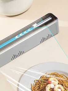 Papel Film Adhesivo de Cocina, Rollo Desechable de Plástico, Película de Plástico para Alimentos, Dispensador Magnético de Plástico con Cortador, Cortador de Papel Film Adhesivo, Adecuado para Cocina, Restaurante, Accesorios de Cocina, Suministros de Cocina, Herramientas de Cocina - Multicolor - Ver 7