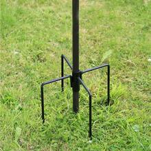 Crystals Wild Bird Feeder Stabiliser Base Metal Garden Stand With Ground Spikes For Feeding Station Support - Black - View 7