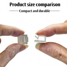 20pcs Upgraded R-Type Self-Adhesive Cable Clips, Suitable For Ethernet Cables And Wires, No Drilling Required, Reusable Self-Adhesive Cable Organizers With Strong Sticky Backing, Plastic-Like Fixation Effect, Applicable To Various Cables - A - View 6