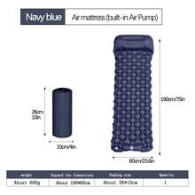 2-Person Self-Inflating Sleeping Pad With Foot Pump, Suitable For Backpacking, Hiking, Camping, Tents, Portable Camping Mat - Multicolor - View 5