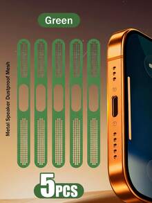 5个金属扬声器防尘罩，适用于 17 Pro Max/17 Air/16 Pro Max/16/15/14/13/12系列，采用耐用金属材料制成，有黑色/银色/宇宙橙/金色/绿色/红色/蓝色/紫色/沙漠钛等颜色可选。 - 彩色 - 查看 11