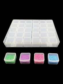 1pc Nail Storage Box With 30/15 Small Compartments, Jewelry Storage Box, DIY Accessory Storage Box, Nail Holder Storage Box, Multi-Functional Storage Box, Suitable For Nail Technicians, Eyelash Beauticians, Makeup Storage - Multicolor - View 7