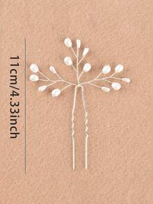 6/3 Pieces Elegant Imitation Hair Clip - Handmade Metal Vintage Hair Accessories, Exquisitely Designed, Suitable For Weddings, Parties, And Casual Wear, Party Hair Accessories | Nature-Inspired Design | Handmade Jewelry, Cute Hair Accessories, Summer, Beach - White - View 6