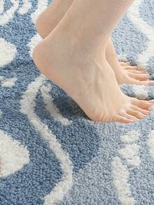 1 pièce Tapis de bain lavable bleu océan, tapis de salle de bain doux et confortable convenant pour la salle de bain, la cuisine, l'extérieur, l'intérieur, le couloir, la chambre, le salon, le côté du lit, lavable en machine, fond antidérapant, convient pour la décoration de la chambre et de la salle de bain, style minimaliste japonais, décoration de salle de bain pour les vacances, tapis décoratif, accessoire essentiel de salle de bain, tapis décoratif d'extérieur - Multicolore - Voir 8