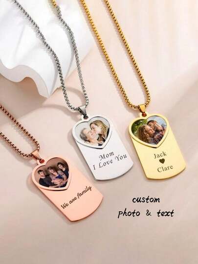 Dây chuyền mặt dây chuyền hình cuốn sách khắc hoa theo tháng sinh, móc khóa mặt dây chuyền có ảnh, mặt dây chuyền khắc chữ cái đầu và hoa theo yêu cầu, quà tặng cho mẹ, quà tặng Ngày của Mẹ, dây chuyền hình trái tim khắc tên cho mẹ, mặt dây chuyền khắc tên, trang sức cá nhân hóa cho bà, quà tặng Ngày của Mẹ, quà tặng kỷ niệm gia đình.