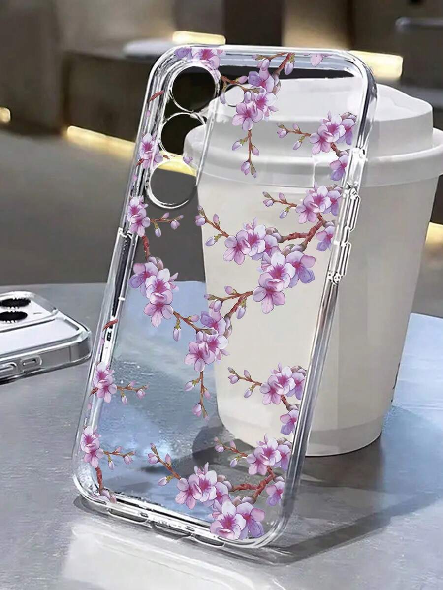 这是一款专为安卓设备设计的透明时尚防摔手机壳，饰有梅花图案。它兼容三星 Galaxy S26、S26PLUS、S26Ultra、S25/S25PLUS/S25 Ultra/A16/A36/A26/A56/A50/A12/A32/A52/A72/A51/A21S/A13/A14/S24/S24PLUS/S24Ultra/S20/S23/S22/A53/S20FE/S21，以及小米 11/12Pro/12/12X/13Pro/14Pro/15Pro/X3Pro 和 10/9/Note 9/12c/Note 11Pro/Note 8Pro/9C/9a。 - 彩色 - 查看 1