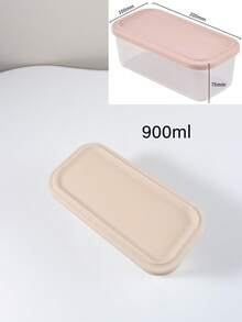 1件 500ml/900ml 可客製化超透明矽膠食品容器 防摔 微波爐適用 密封防漏便當盒 適用水果、沙拉與零食 可堆疊長方形收納盒 - 彩色 - 查看 13