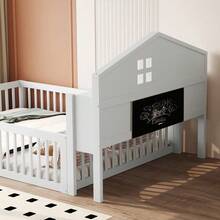 Kids Bed Frames, Headboards & Footboards - White+Solid Wood+140cm*200cm - View 4
