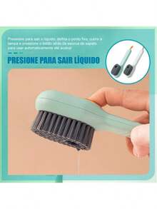 1pc Multi-Functional Liquid Shoe Brush, Soft Bristles Won't Damage Shoes, Suitable For Sneakers, Hats, Clothes (With Dispenser, Sink) - Multicolor - View 5
