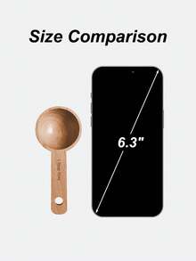1pc/2pcs/5pcs Wooden Short Handle 15ml Graduated Measuring Spoon, Modern Minimalist Design Easy To Clean Multi-Function Coffee Bean Scoop For Kitchen, Cafe, Dessert Shop, Hotel, Restaurant Kitchen,Kitchen,Christmas Gift - Brown - View 8