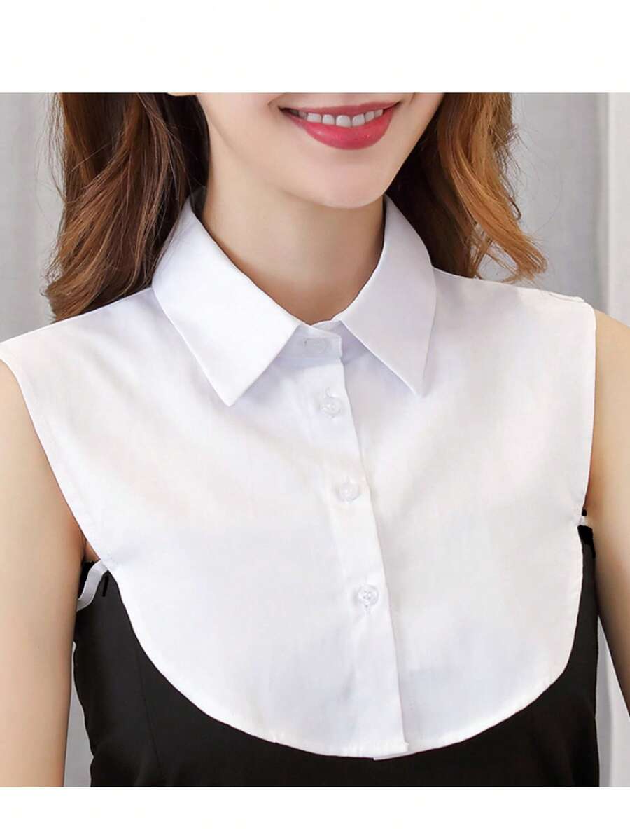 1pc Women's White Detachable Collar Accessory,Festival,Travel - White - View 1