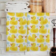 Kitchen Decorative Towel Set Featuring A Cute Cartoon Yellow Duck Pattern, Perfect For Holiday Decorations And Family Gatherings. These Towels, Measuring 18*26 Inches, Are Ideal For Use In The Kitchen And Bathroom As Dish Towels,2D Flat Kitchen Towel Set, Machine Washable - Local Printed 16 X 24 Inch Rectangular Towels, Suitable For Kitchens And Bathrooms Kitchen Bathroom Towel Holiday Gift Holiday Decoration, Interesting And Unique Kitchen Dish Towel Cleaning Cloth Housewarming Gift Party Daily Anniversary Party Valentine's Day Wedding Anniversary Easter Mother's Day Graduation Father's Day Birthdays Anniversaries Thanksgiving, Christmas, Halloween, New Year's, Ideal Present For Her, Great Choice For Him, Family, Boyfriend, Girlfriend, Father, Mother, Lover, Daughter, Son, Grandparents, Friends, Classmates, And Pets. - Nhiều màu - Xem 4
