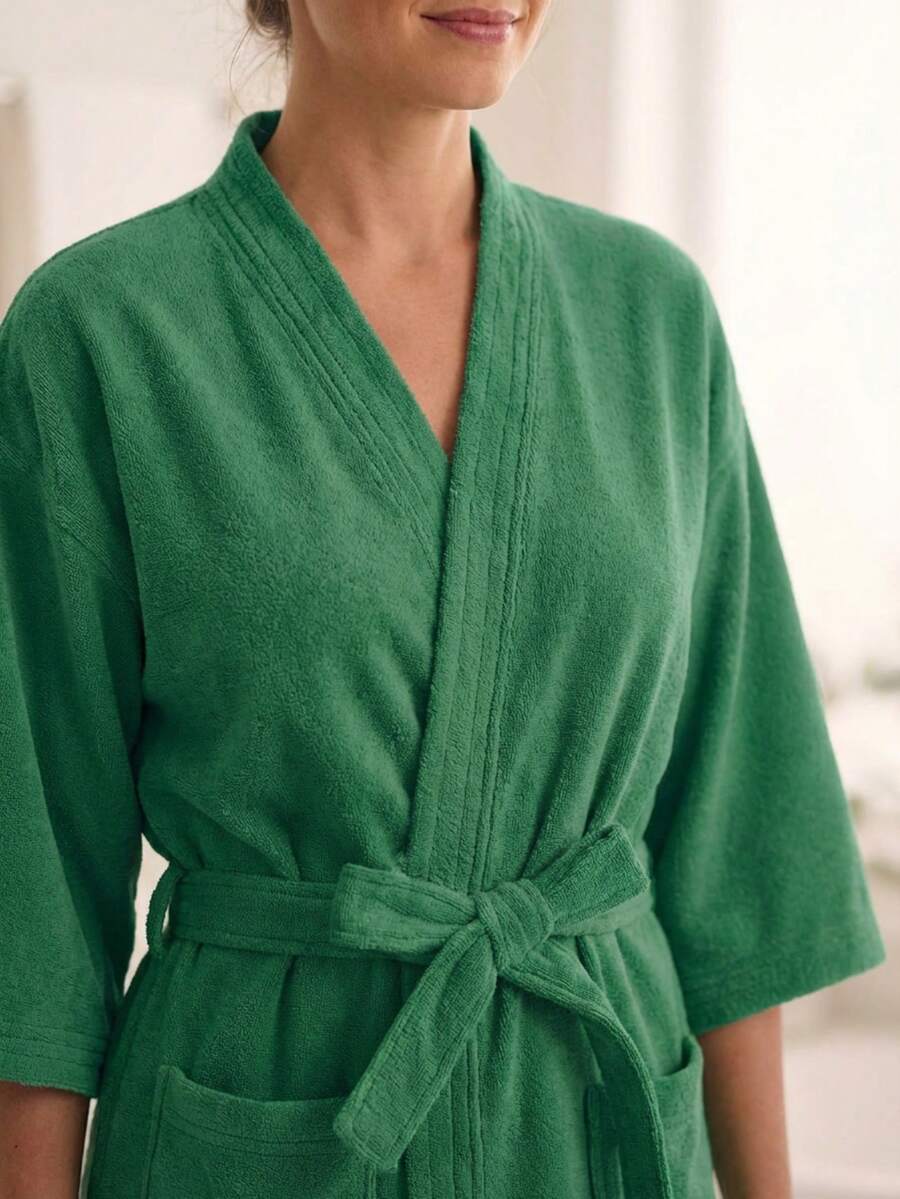 Bata de baño mujer - Verde - Ver 1