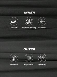 5-Pack Men's Long Sleeve Compression Shirts, Quick Dry Breathable Workout Tops, Tech Striped Athletic Tees With Boyfriend Style For Gym, Running, Sports & Casual Wear - Black - View 6