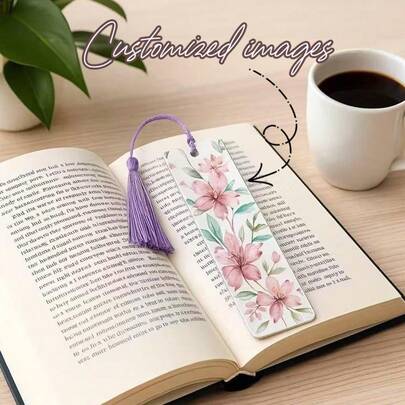 Customized Photo Bookmarks, Personalized Name & Tassel Bookmarks, Sublimation Blank Bookmarks With Tassels, Colorful Reader's Gifts, Book Lover's Gifts, Graduation Gifts, Back To School Gifts