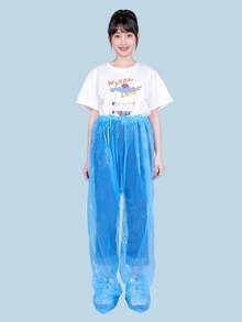 Quần mưa dùng một lần, quần mưa dày dặn dành cho người lớn, quần mưa chống bụi và chống thấm nước, thích hợp cho du lịch, đạp xe ngoài trời. - quần mưa đa năng - Xem 4