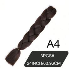 3PCS/Set24inch Synthetic Crochet Braid, Low-Temperature Synthetic Fiber Weaving Extension, Professional Synthetic Fiber Crochet Multi-Color Weaving, Multiple Color Choices, Suitable For Female Role-Playing, Soft Eight Wood Floor, Heat Setting, 300grams/Bag, Weaving Extension, Suitable For Occasions Such As Christmas, New Year, Jia Nian Hua Music Festival, Etc - Multicolor - View 18