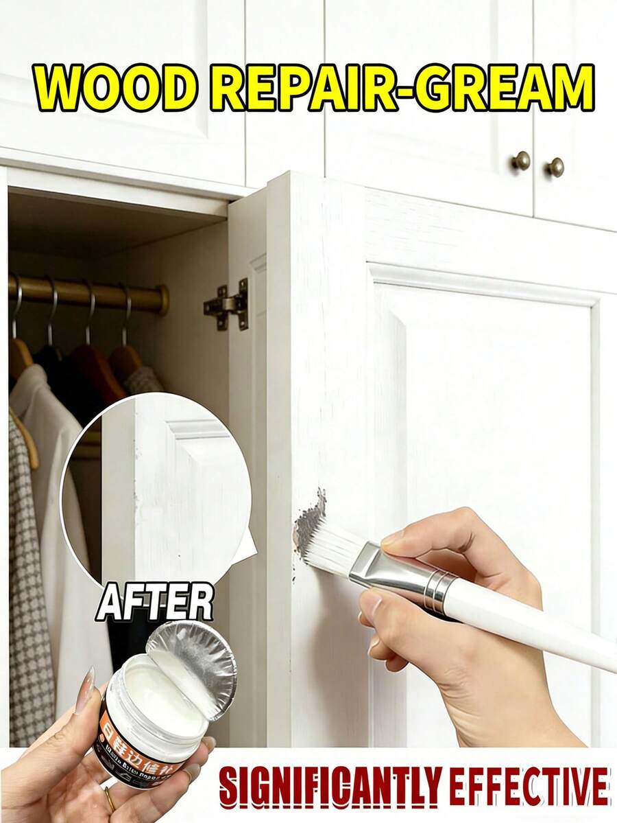 White Wood Filler Repair Kit, Includes Repair Tools - For Scratches And Damaged Areas On Furniture And Flooring, Can Be Sanded, Essential Tool For Woodworking Enthusiasts - Solid State - View 1