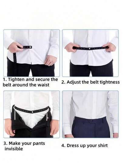 1PC Shirt Anti-Channelling Formal White Collar Suit Shirt Clip For Men And Women Universal Shirt No Trace Invisible Fixed Belt Anti-Wrinkle(The Length Is About 80cm, And The Error Of Artificial Materials Is About 3-5cm)