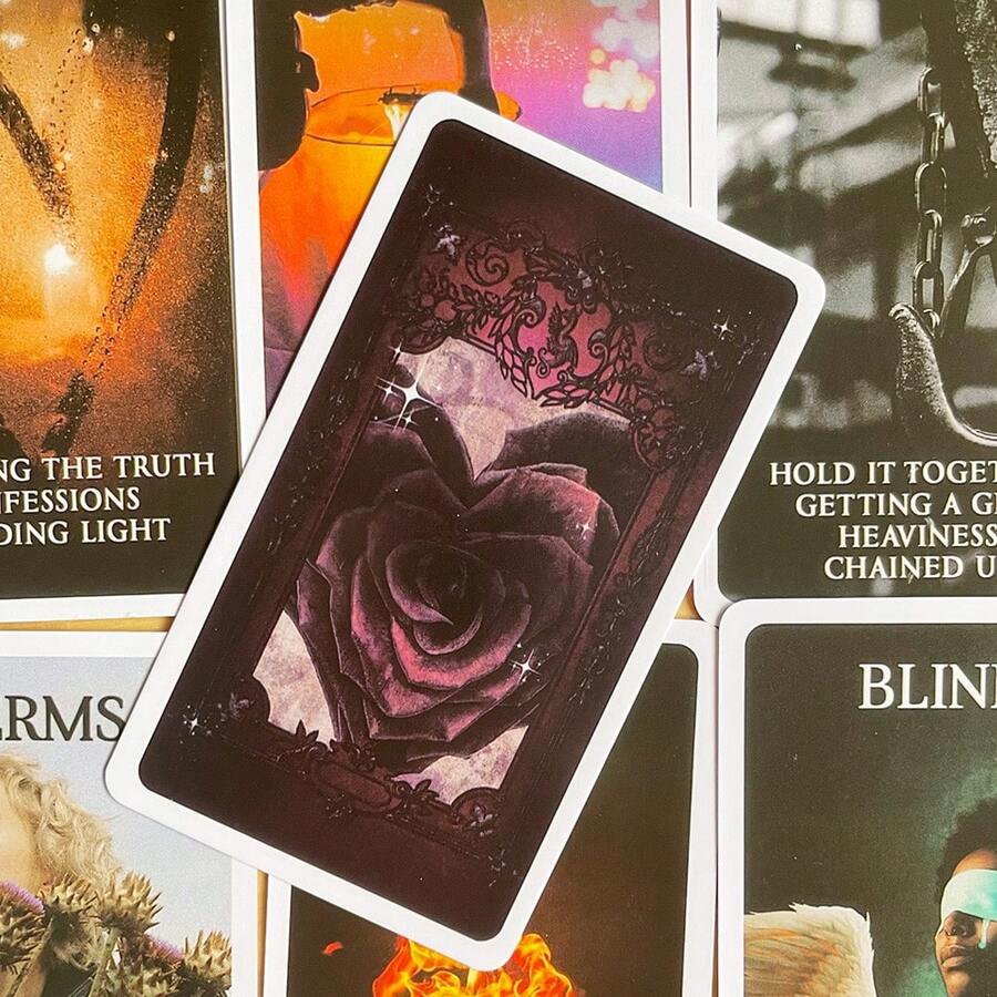 78pcs Mystic Black Rose Message Card Game, English Tarot Cards - Mystic Black Rose - View 1